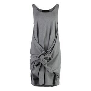 Y/PROJECT Asymmetric Drape Knit Dress Women GREY Dresses